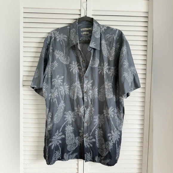 Hawaiian shirt Batik Bay Palm Print Men's - Picture 1 of 4